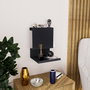 Hanah Home Estantería de pared metálica Negra